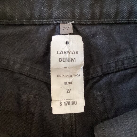 Carmar Denim Shorts Size 27‎ Bianca Relaxed High Rise NWT Distressed Black - Picture 7 of 8